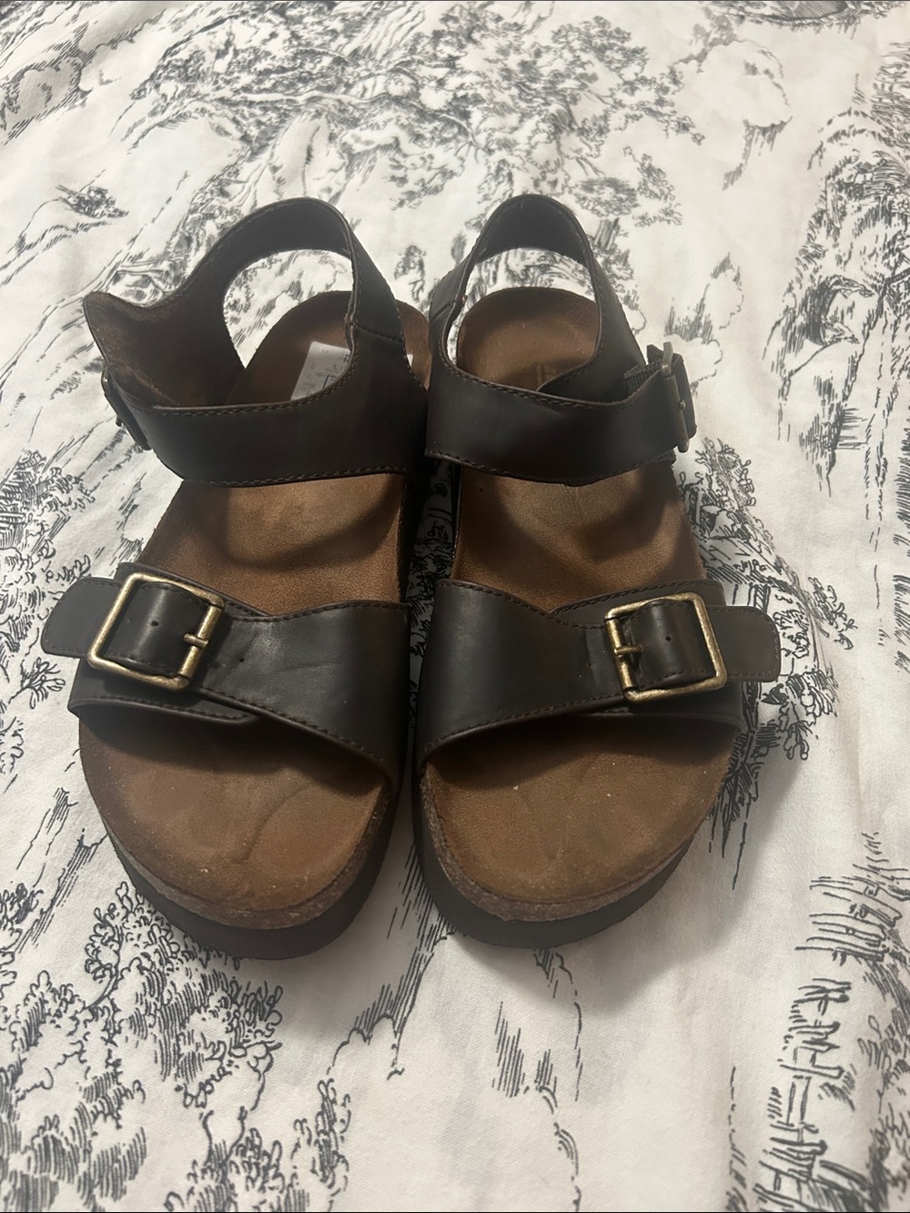 Cliffs by WHITE MOUNTAIN Dark Brown woman  Buckle Sandals